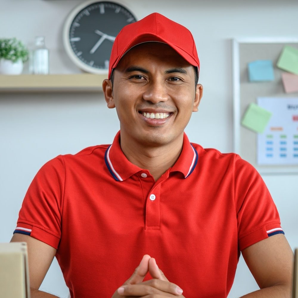 About Us male employee authenticates customers to deliver parcels e1657027964647.jpg